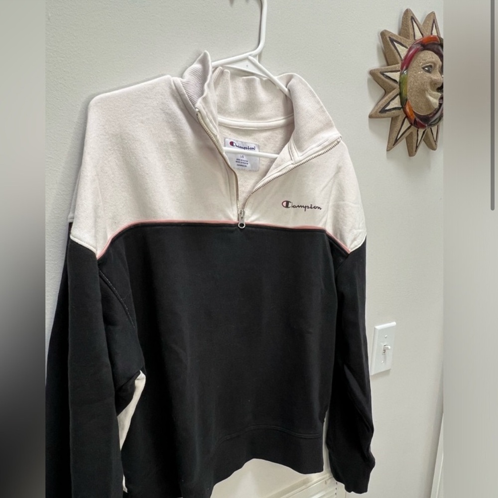 Champion Black & White Quarter-Zip.